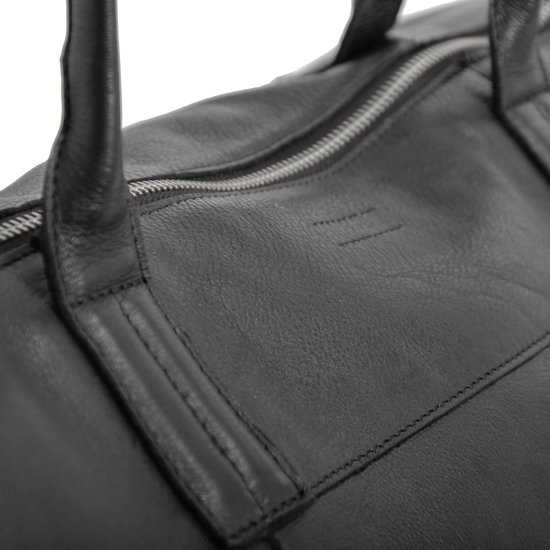 ECCO® Weekender Jacquard Wave Leather Tote Bag | Black